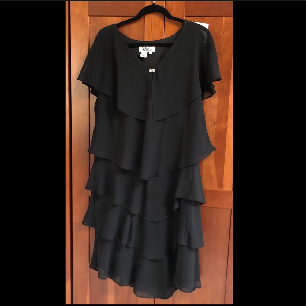 Patra Black Layered Dress